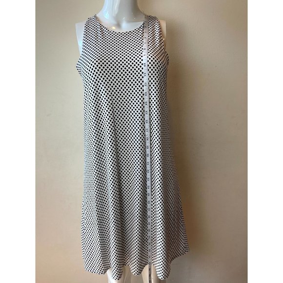 CeCe Women Shift Mini Dress Back Twisted Loop Polka Dot Black White Size X Small - Picture 3 of 7